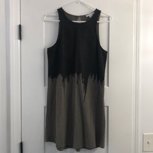 Olive and Black Dress
